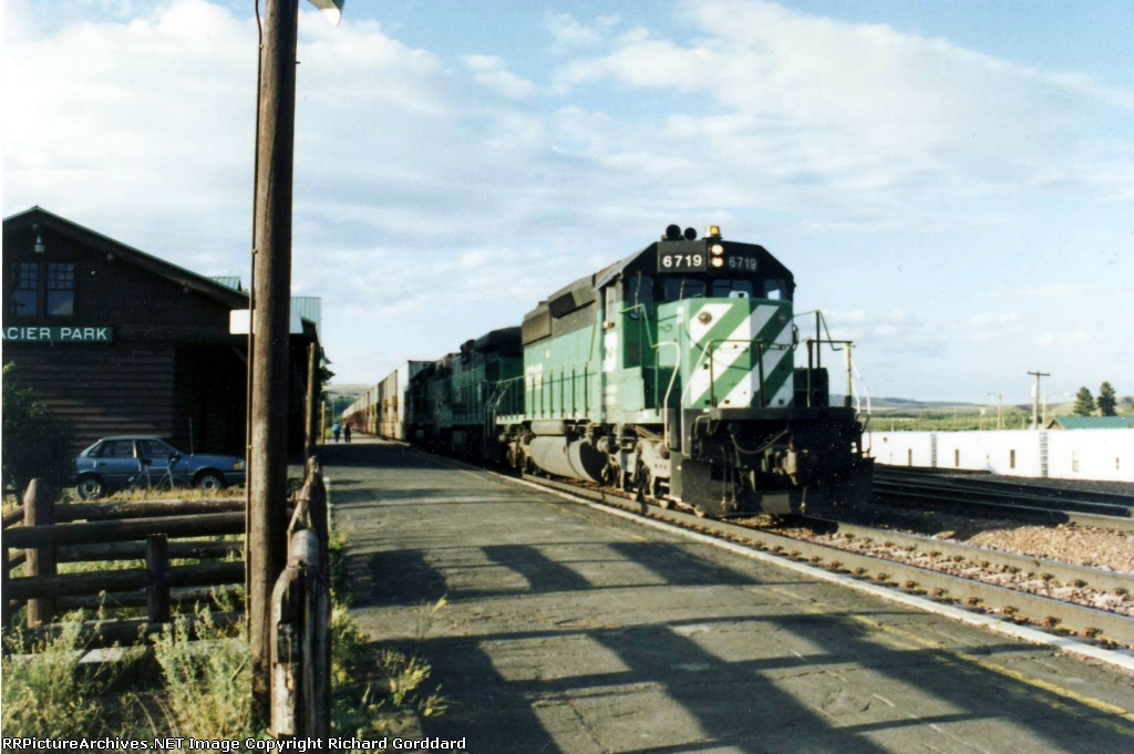 Westbound stack train